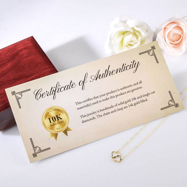 Personalized Double Heart Necklace Gift Card Necklace for Women