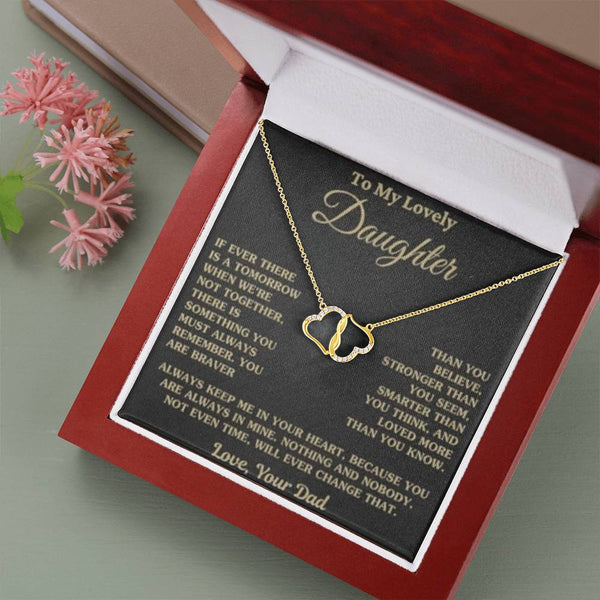 Personalized 2-Heart Lovely Necklace Custom Necklace for Daughter