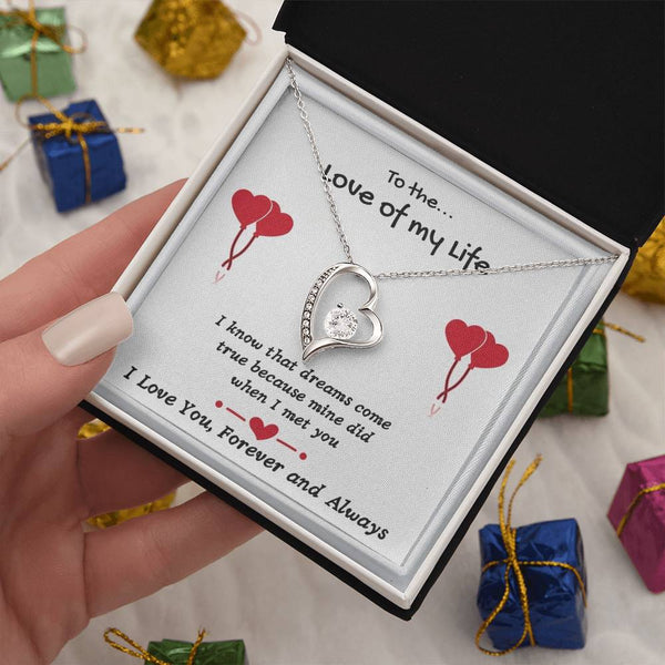 Forever Yours Sweet and Lovely Wife Necklace Gift Card & Box Set