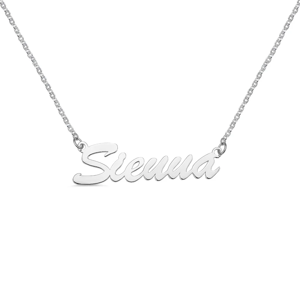 Sienna Style Name Necklace in Sterling Silver Jewelry Treasures