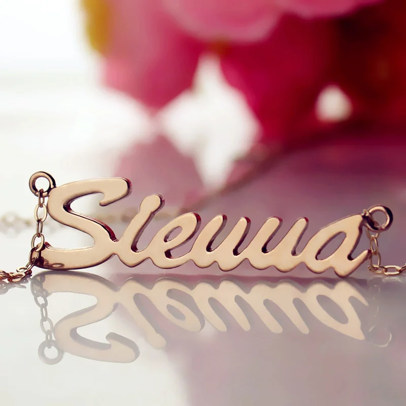 Sienna Style Name Necklace in Sterling Silver Jewelry Treasures