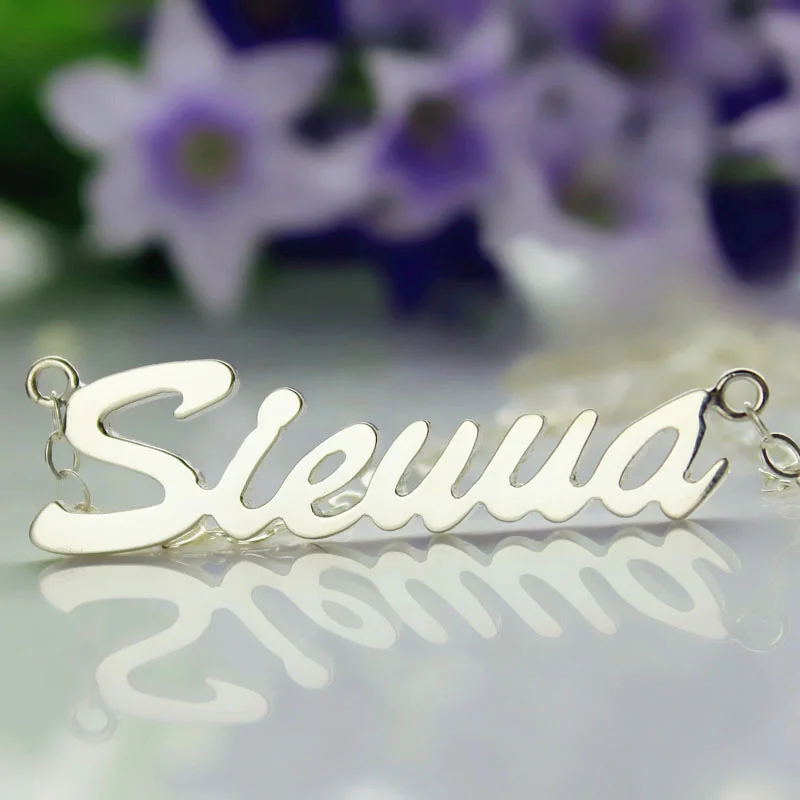 Sienna Style Name Necklace in Sterling Silver Jewelry Treasures