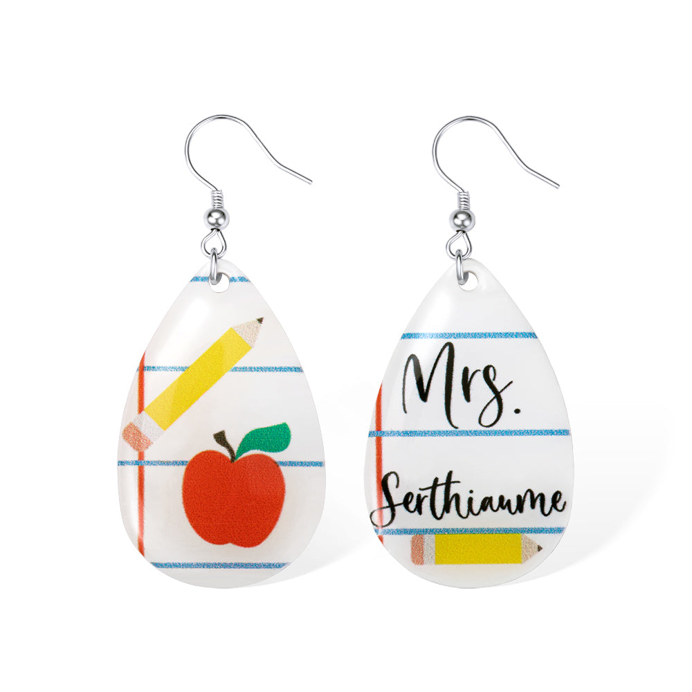 Personalized Teacher Earrings