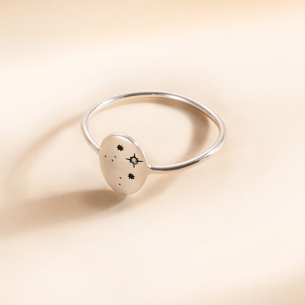 Personalized Star Signet Ring for Her