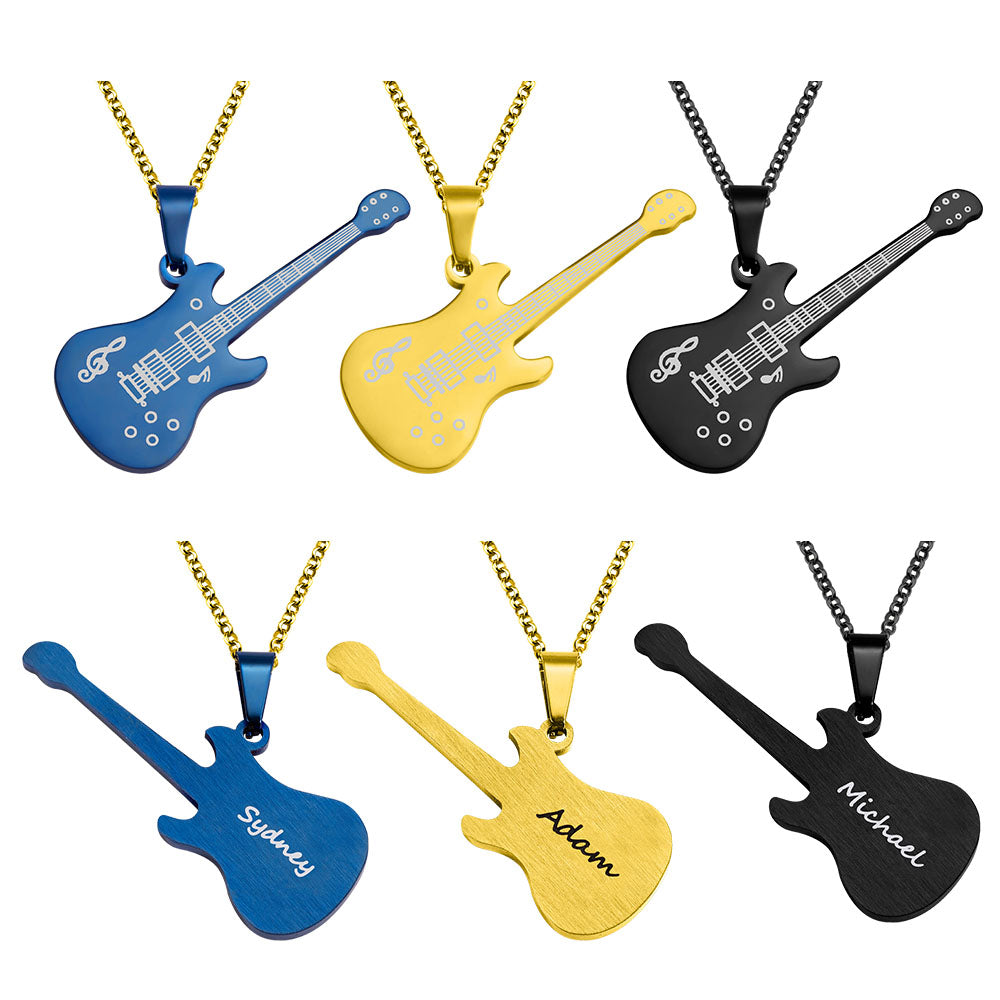 Personalized Guitar Necklace Gifts for Guitar Enthusiast Jewelry Treasures