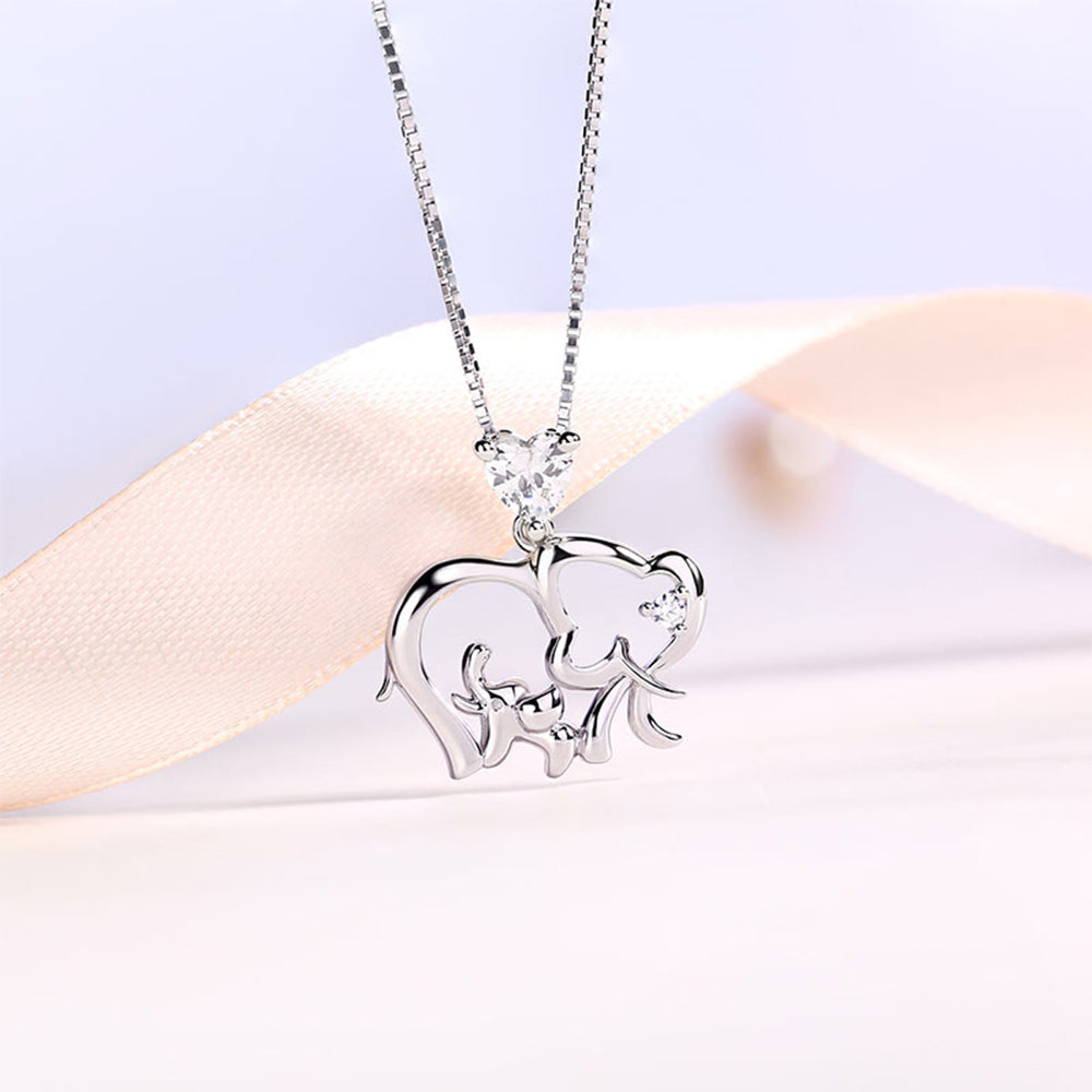 Customized Birthstone Elephant Necklace For Mom Jewelry Treasures