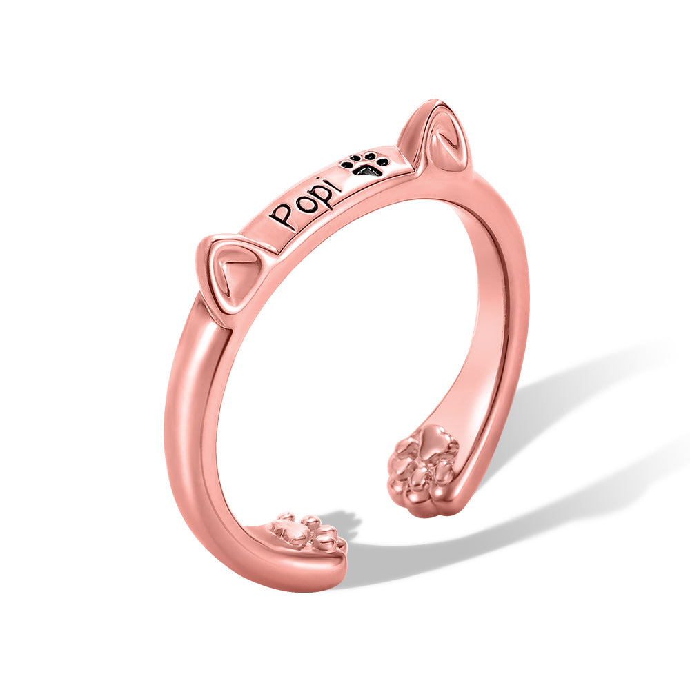 Custom Cat Ears and Paw Ring