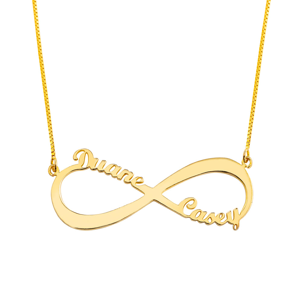 Personalized Infinity Name Necklace - 2 Names Jewelry Treasures