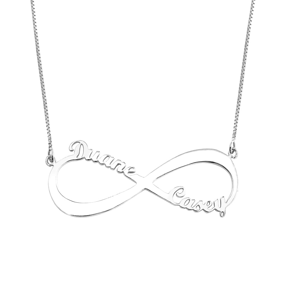 Personalized Infinity Name Necklace - 2 Names Jewelry Treasures