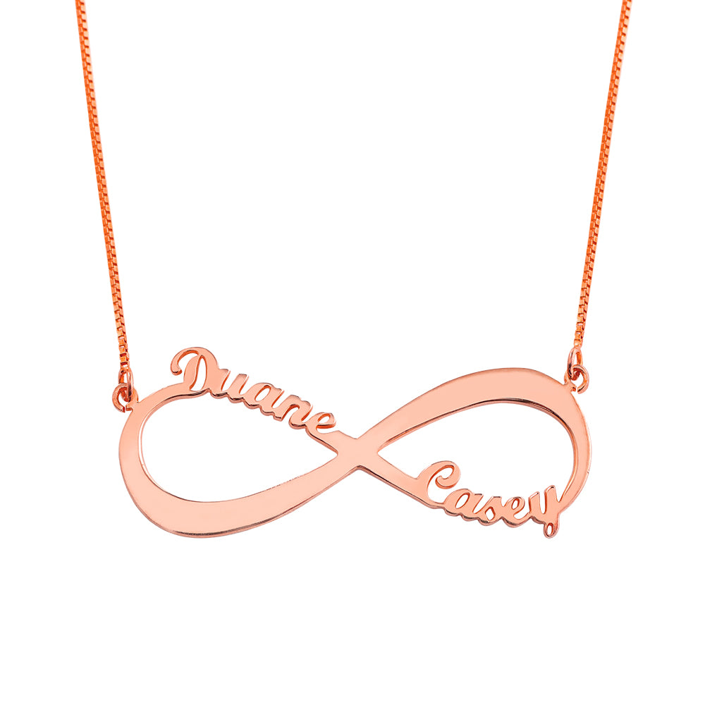 Personalized Infinity Name Necklace - 2 Names Jewelry Treasures