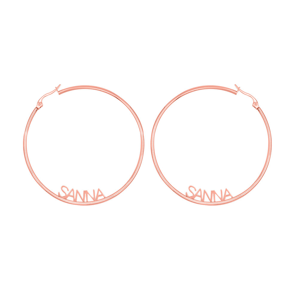 Personalized Name Hoop Earrings