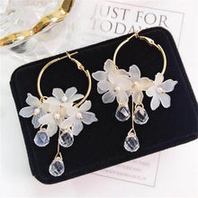 jewelry 1 pair exaggerated flower alloy drop earrings