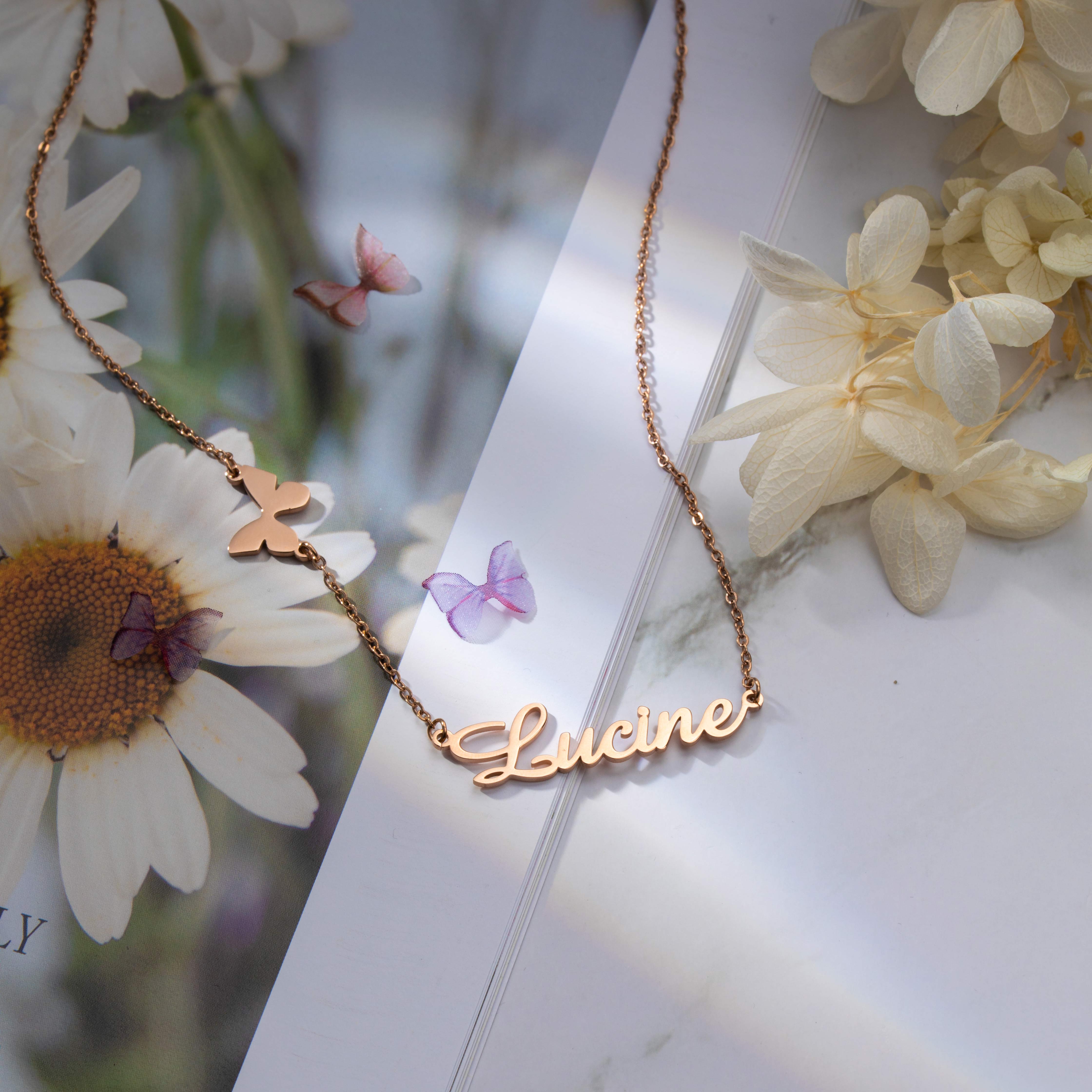 Personalize stylish Name Necklace Jewelry Treasures