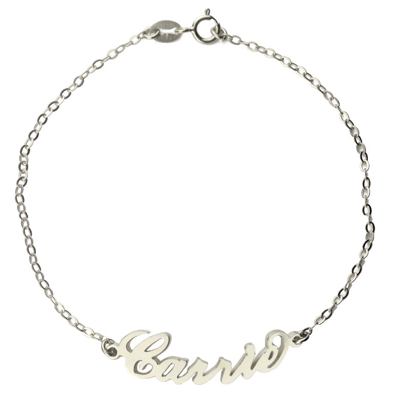 Personalized Sterling Silver Carrie Name Bracelet Jewelry Treasures