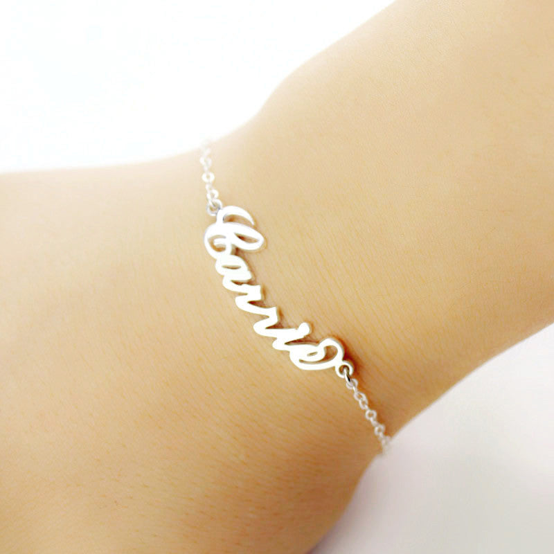 Personalized Sterling Silver Carrie Name Bracelet Jewelry Treasures