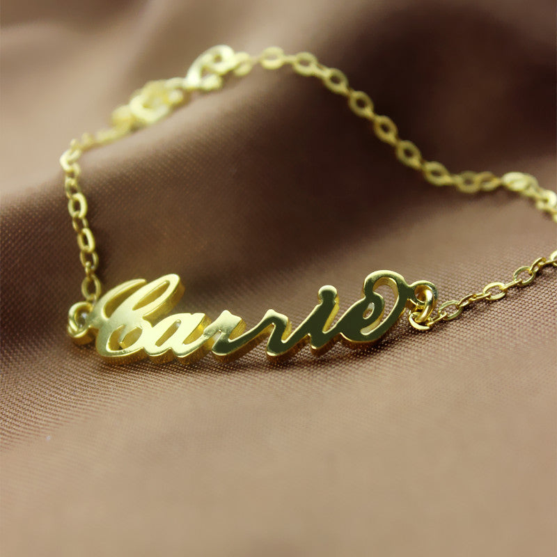 Personalized Sterling Silver Carrie Name Bracelet Jewelry Treasures