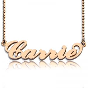 Personalized Box Chain Carrie Name Necklace Silver Jewelry Treasures