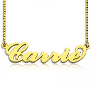 Personalized Box Chain Carrie Name Necklace Silver Jewelry Treasures