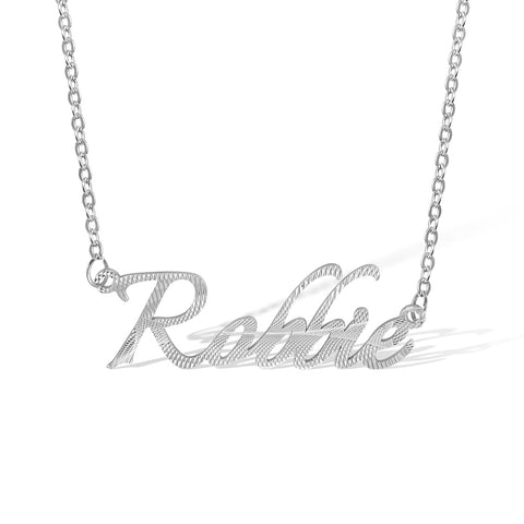 Custom Embossed Name Necklace Jewelry Treasures