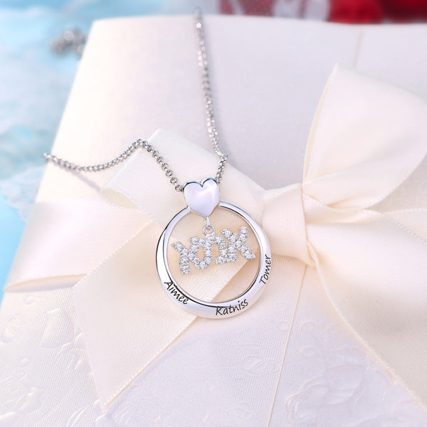 Engraved Hebrew Name Necklace for Mother Jewelry Treasures