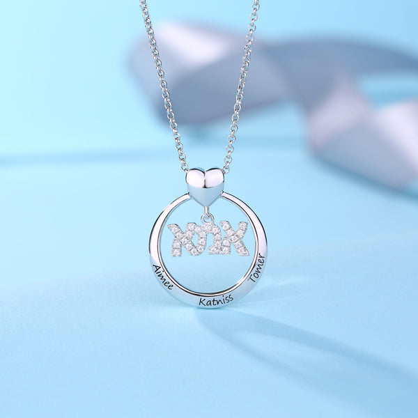 Engraved Hebrew Name Necklace for Mother Jewelry Treasures