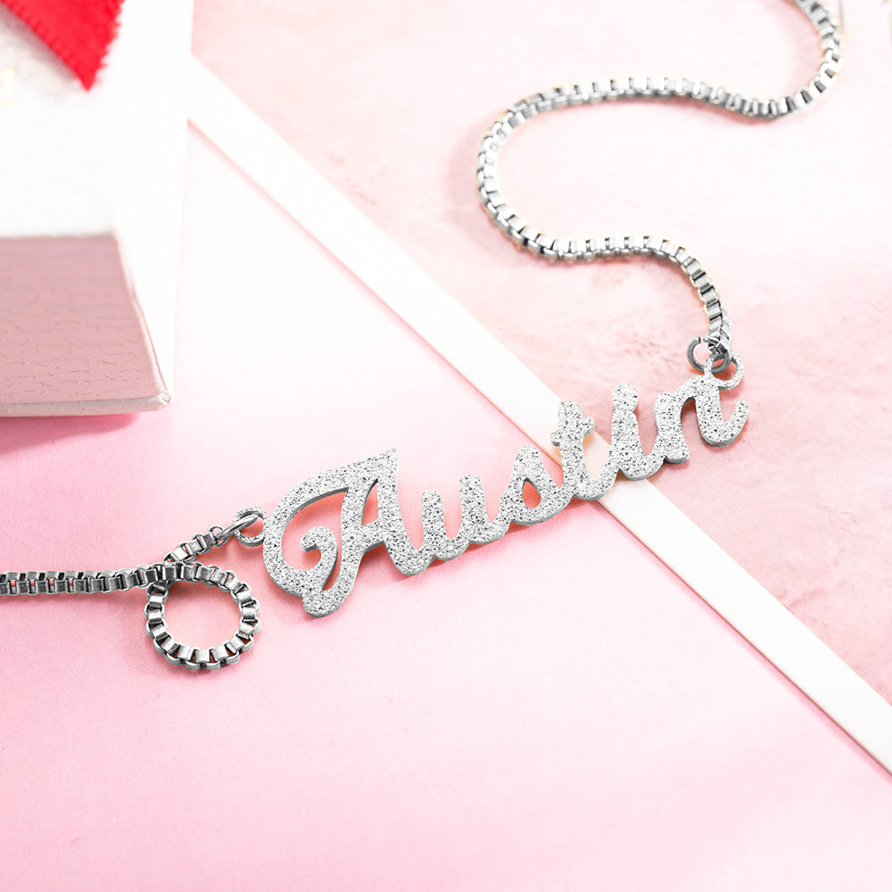 Personalized Sparkling Name Necklace Jewelry Treasures