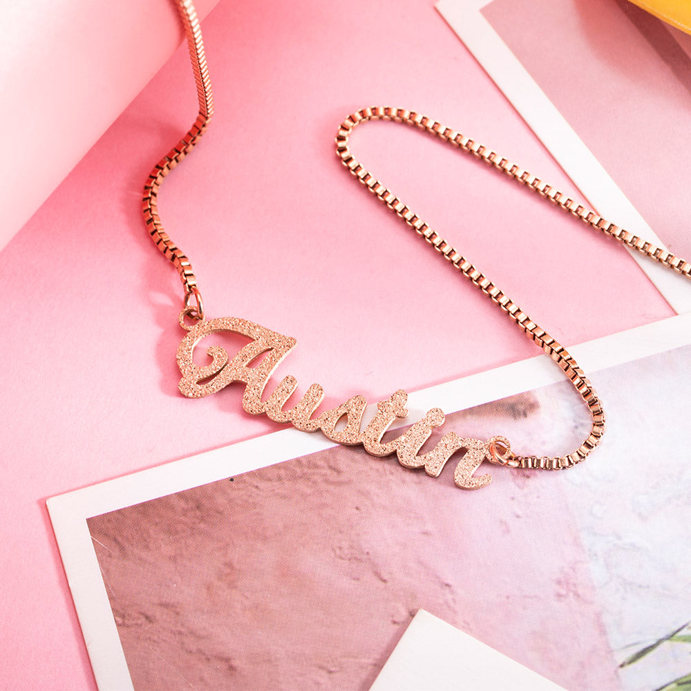 Personalized Sparkling Name Necklace Jewelry Treasures