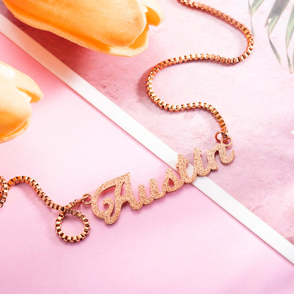 Personalized Sparkling Name Necklace Jewelry Treasures