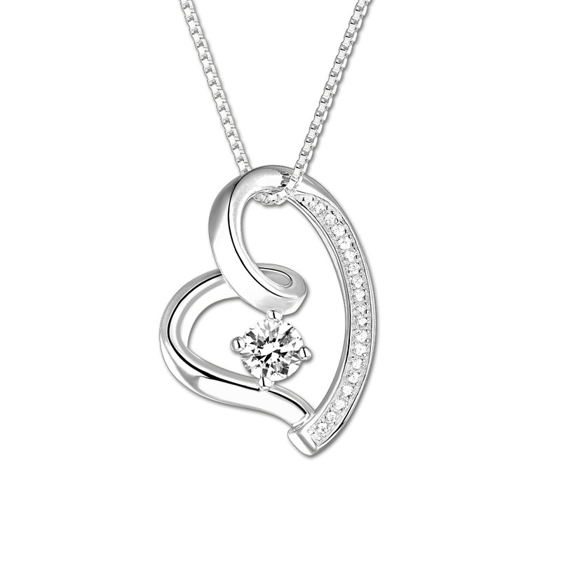 Love In Your Heart Birthstone Necklace Sterling Silver Jewelry Treasures