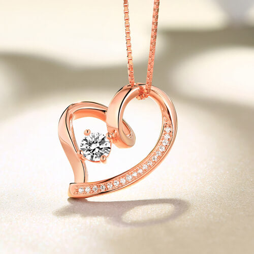 Love In Your Heart Birthstone Necklace Sterling Silver Jewelry Treasures