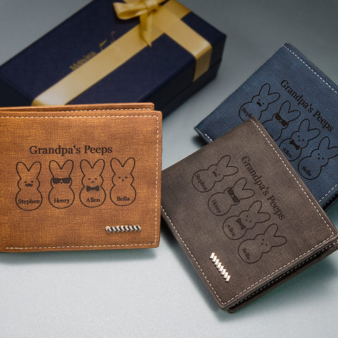 Personalized Men Easter Bunny Wallet