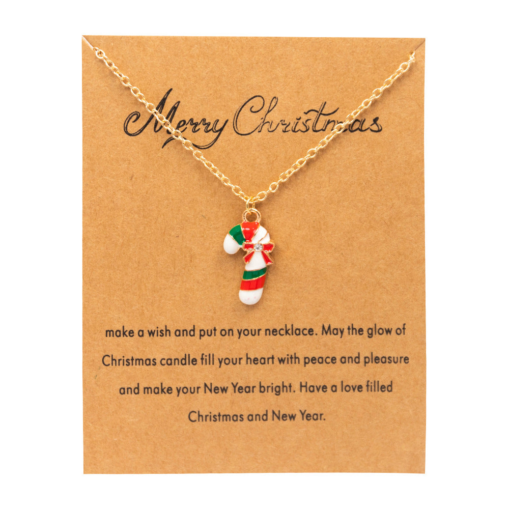 Christmas Necklace With Greeting Gift Card Set Perfect Christmas Gift