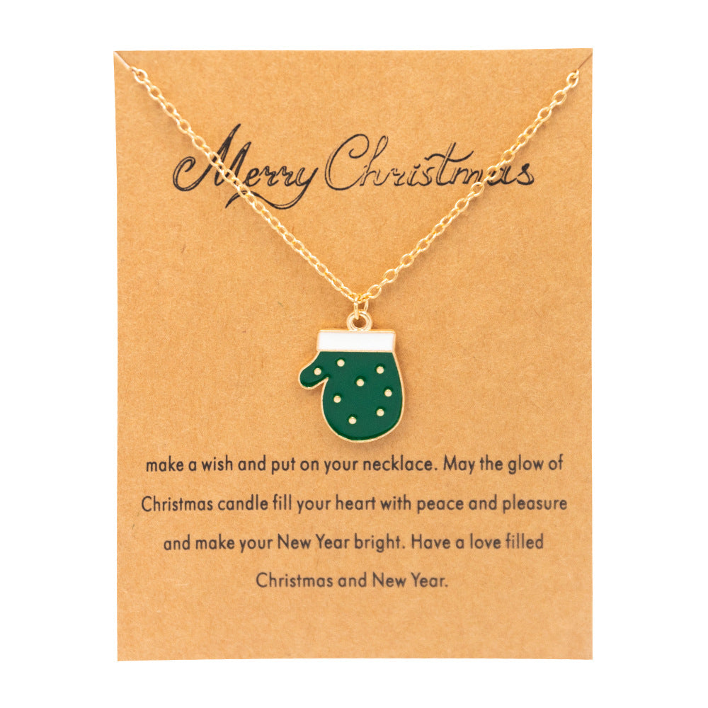 Christmas Necklace With Greeting Gift Card Set Perfect Christmas Gift