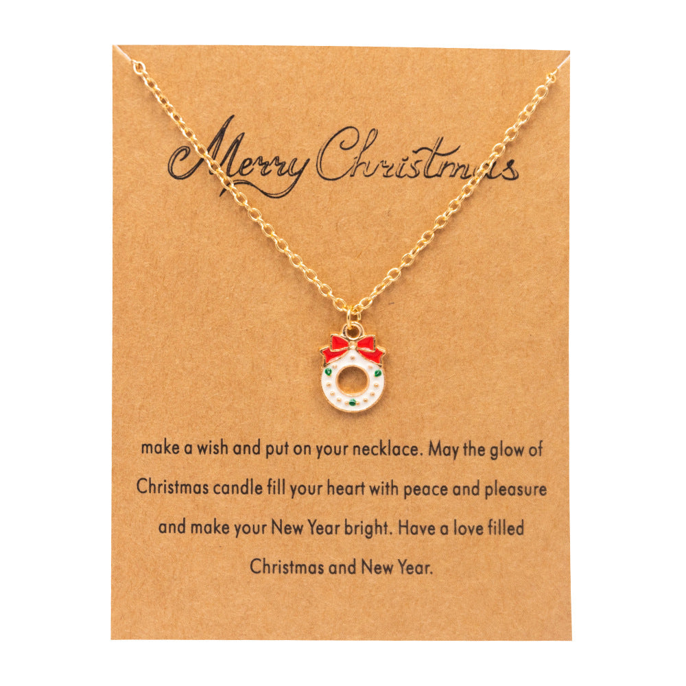 Christmas Necklace With Greeting Gift Card Set Perfect Christmas Gift