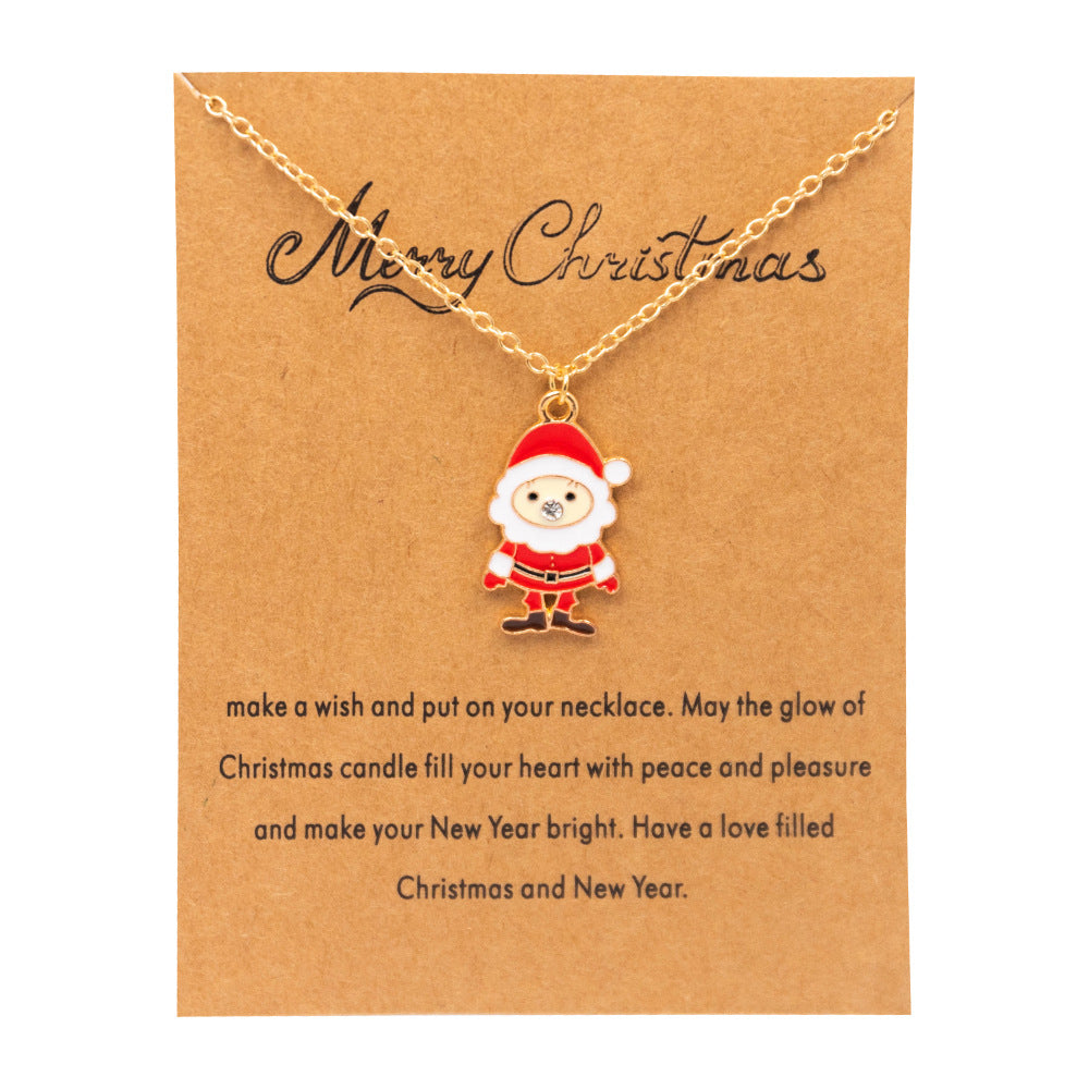 Christmas Necklace With Greeting Gift Card Set Perfect Christmas Gift