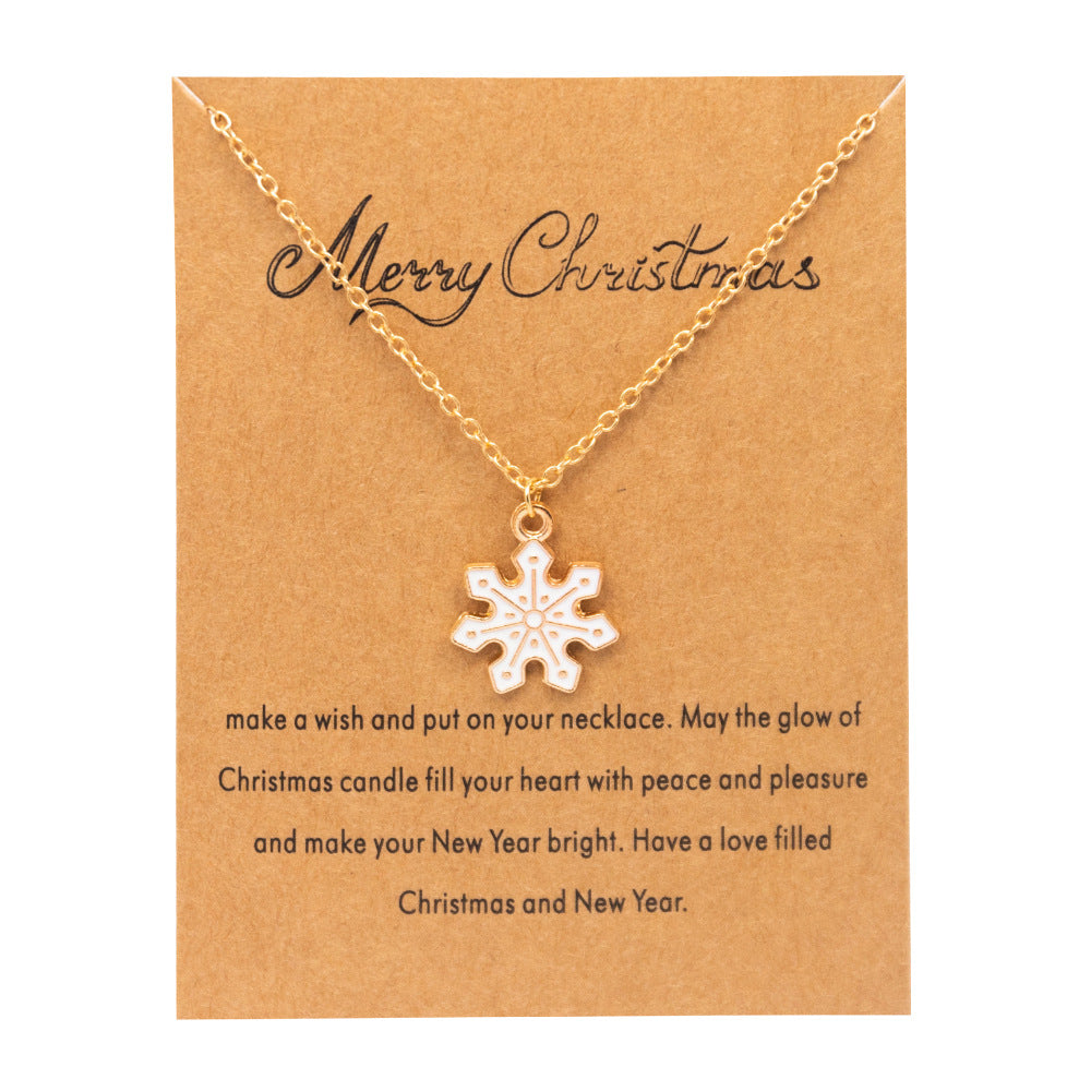 Christmas Necklace With Greeting Gift Card Set Perfect Christmas Gift