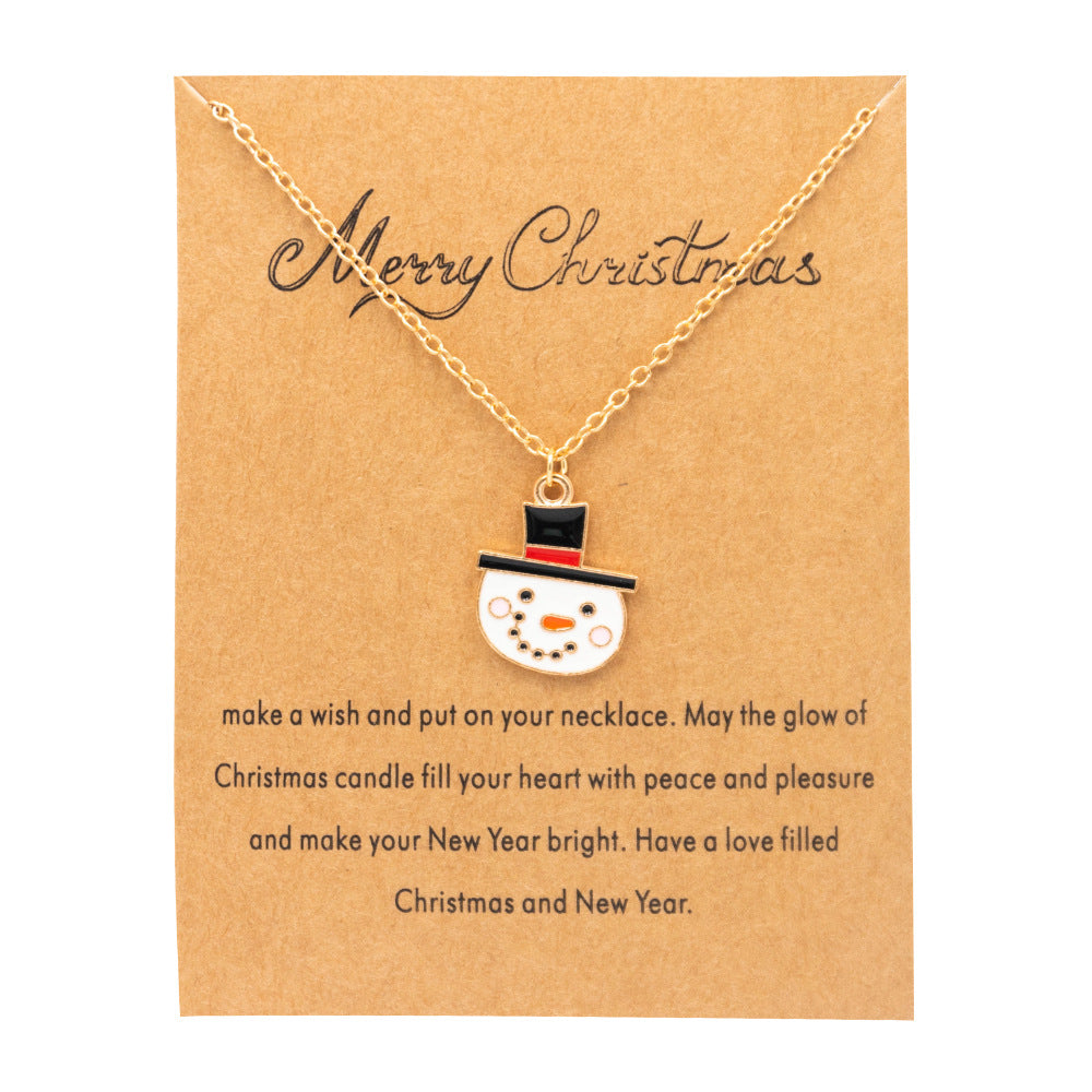 Christmas Necklace With Greeting Gift Card Set Perfect Christmas Gift