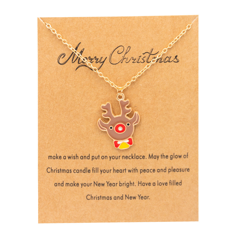 Christmas Necklace With Greeting Gift Card Set Perfect Christmas Gift