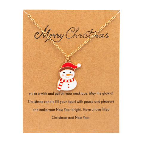 Christmas Necklace With Greeting Gift Card Set Perfect Christmas Gift