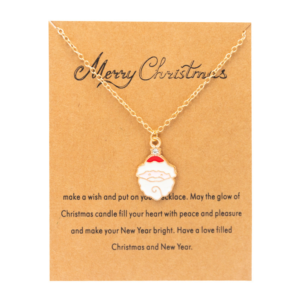 Christmas Necklace With Greeting Gift Card Set Perfect Christmas Gift