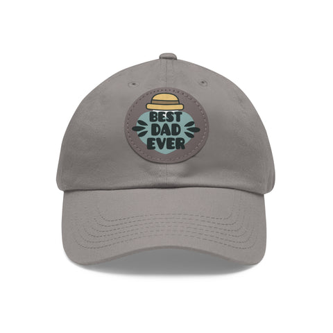 Dad Hat with Leather Patch (Round) Jewelry Treasures