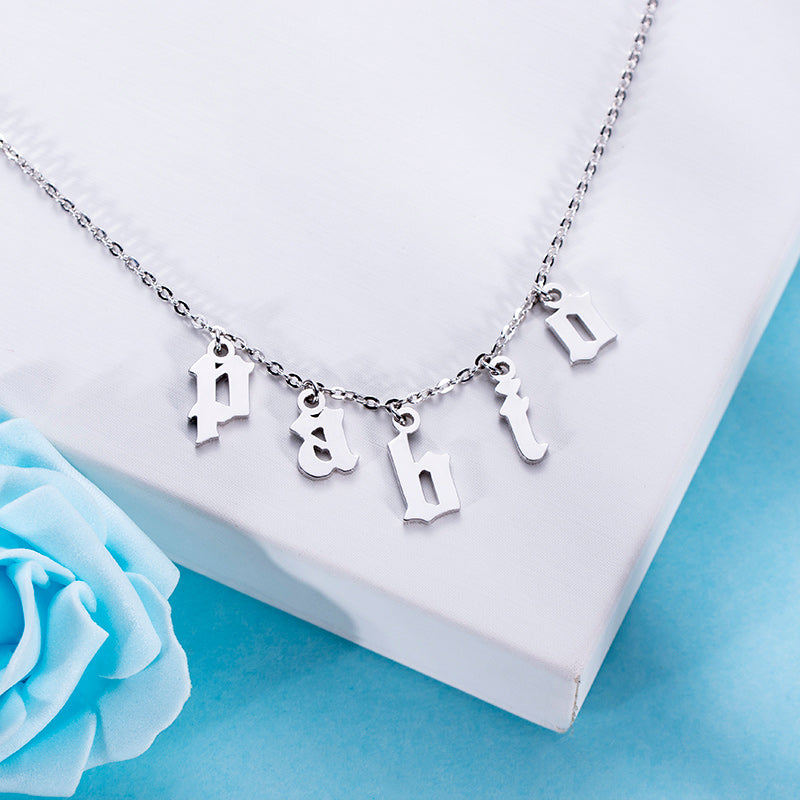 Personalized Letter Choker Necklace Sterling Silver Jewelry Treasures