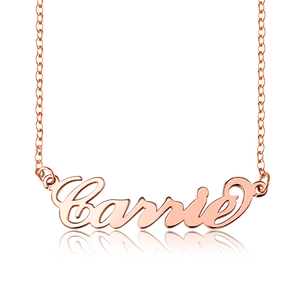 Personalized Carrie Name Necklace Sterling Silver Jewelry Treasures