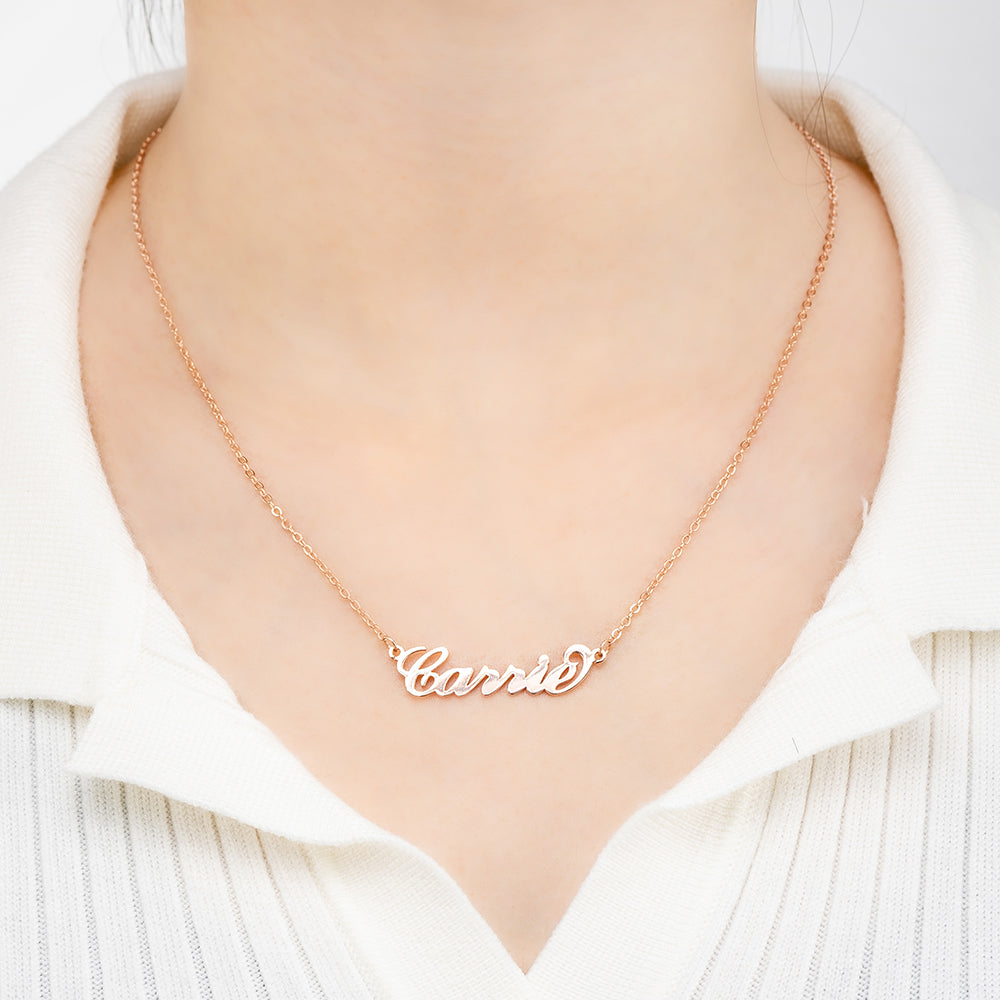 Personalized Carrie Name Necklace Sterling Silver Jewelry Treasures