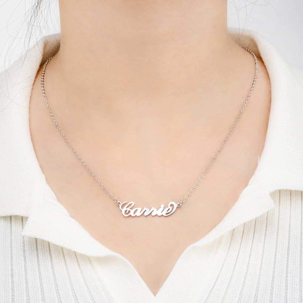 Personalized Carrie Name Necklace Sterling Silver Jewelry Treasures