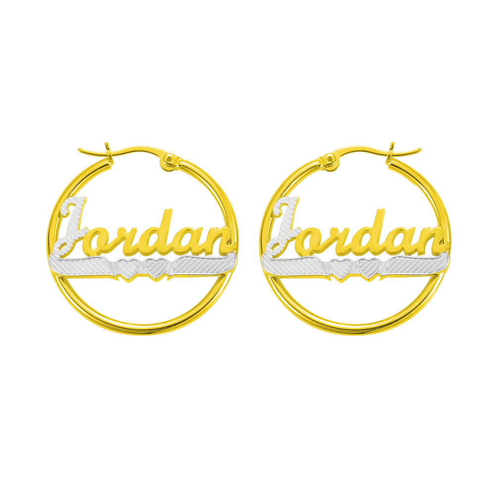 Personalized Hoop Name Earrings