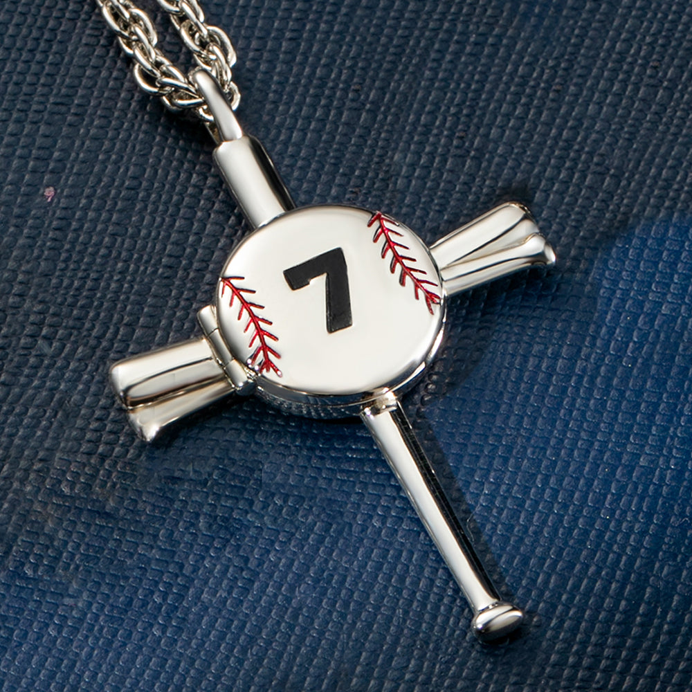 Baseball Necklace with Photo & Engraving - Ball Shape Long Style Jewelry Treasures