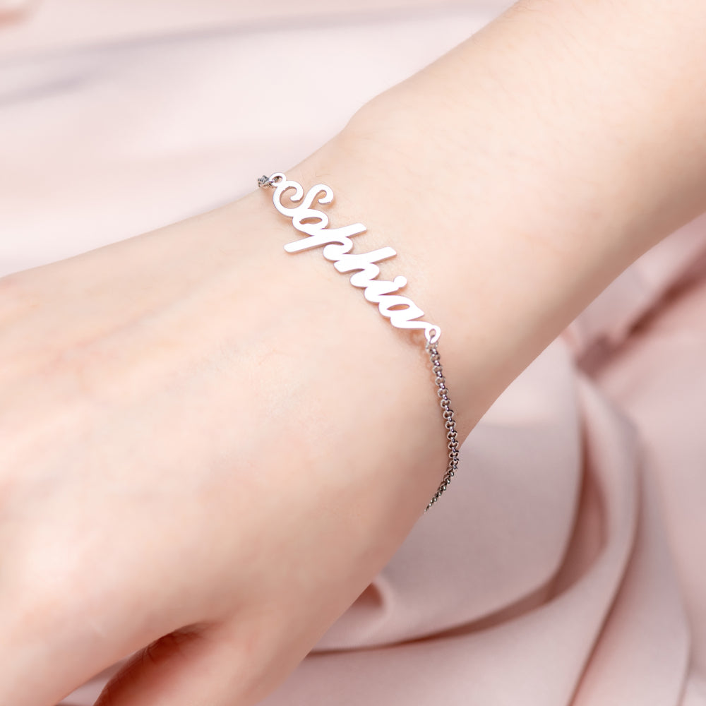 Personalized Sterling Silver Carrie Name Bracelet Jewelry Treasures