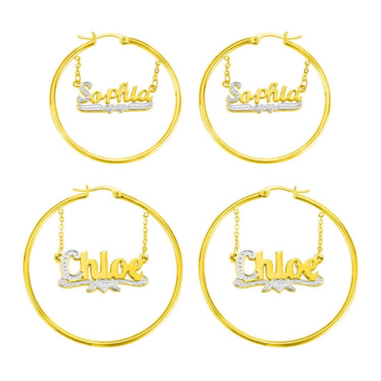 Customized Name Hoop Earrings