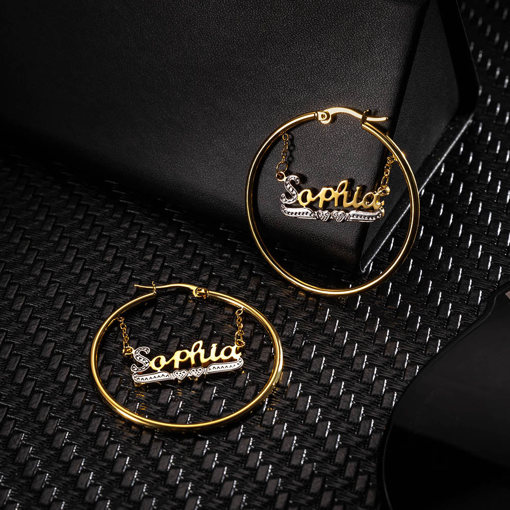 Customized Name Hoop Earrings